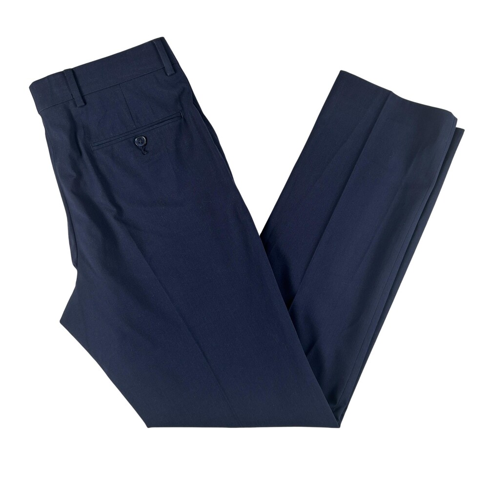 J. Ferrar Pants Mens 32x32 Blue Slim Stretch Dress Slacks Flat Front Business